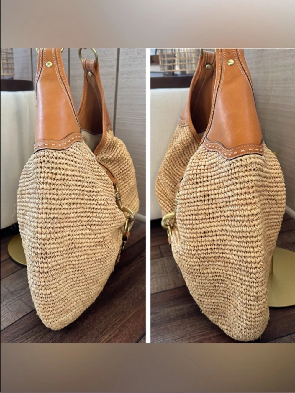 Coach Bleeker Straw Millie XL Tote Bag | F13374 - Picture 7 of 17